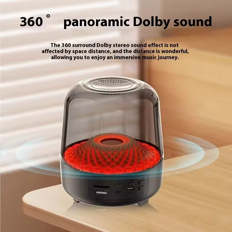 LED RGB Portable Wireless Speaker with Mic and Long Battery for Travel Party and Home Light and Long Battery Mini Speaker